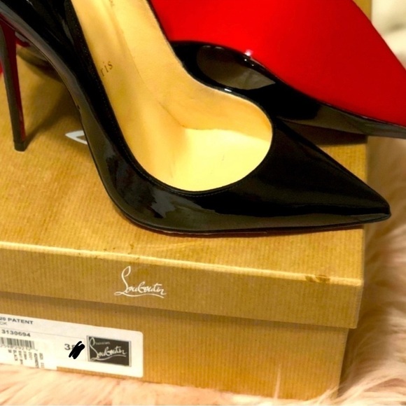 CHRISTIAN Louboutin Pigalle Follies in 85mm. Black patent. EU36.5 100% authentic - Picture 3 of 11